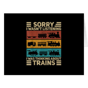 Retro Wagon Train Lover Model Railroad Conductor F Cards