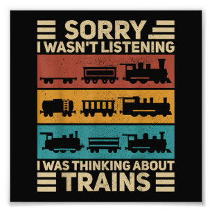 Retro Wagon Train Lover Model Railroad Conductor F Photo Print