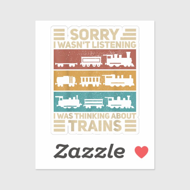 Retro Wagon Train Lover Model Railroad Conductor F Sticker (Sheet)