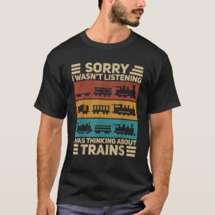 Retro Wagon Train Lover Model Railroad Conductor T-Shirt