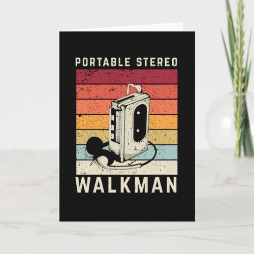 Retro Walkman Music Card