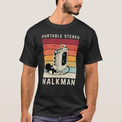 Retro Walkman Music T_Shirt