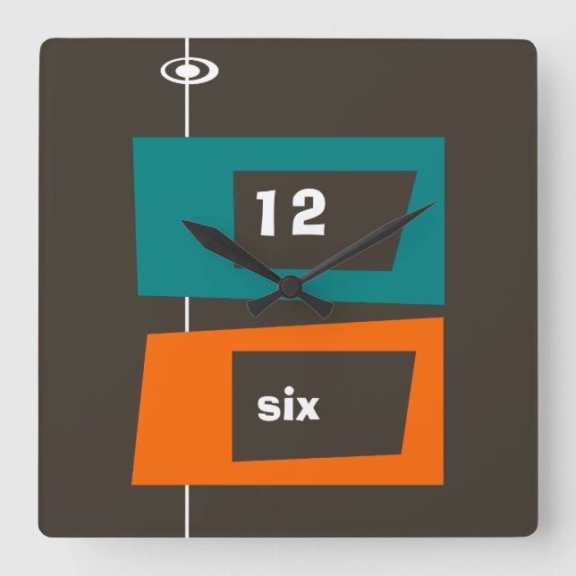 Retro Wall Clock - Changable Background Color! (Front)