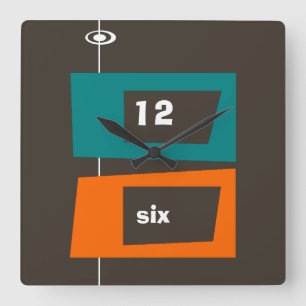 Retro Wall Clock - Changeable Background Color!