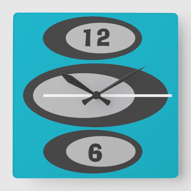 Retro Wall Clock - Custom Background Color! (Front)
