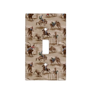Retro Wallpaper Rodeo Cowboy Light Switch Plate by hiway9 at Zazzle