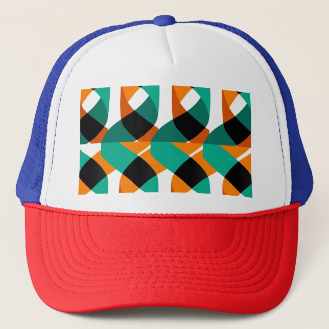 Retro Wallpaper: Vintage Design Trucker Hat (Front)
