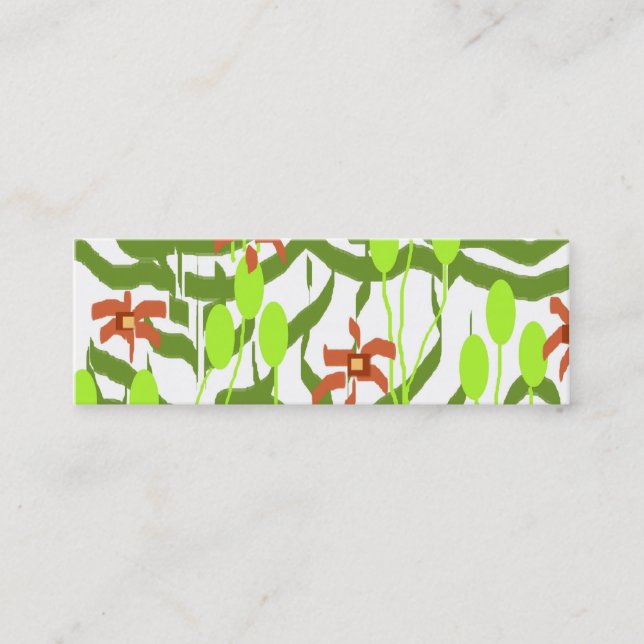 Retro Walpaper Mini Business Card (Front)