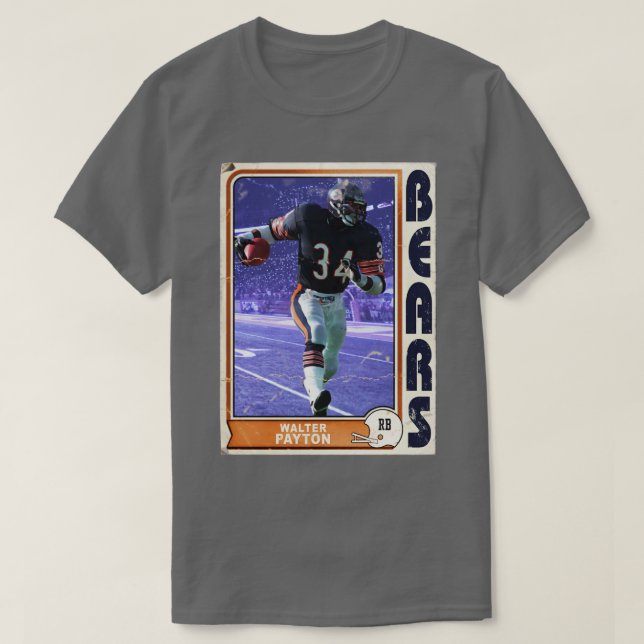 Retro Walter Payton Trading d T-Shirt (Design Front)