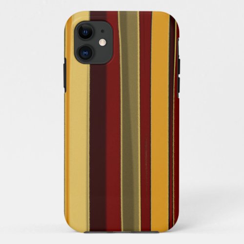 Retro warm colors stripes seamless graphic 3 iPhone 11 case