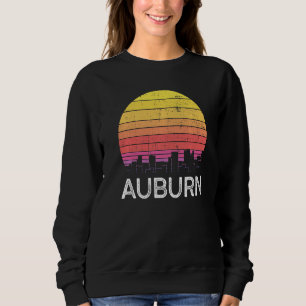 Retro Washington Auburn Skyline Vintage Urban Buil Sweatshirt