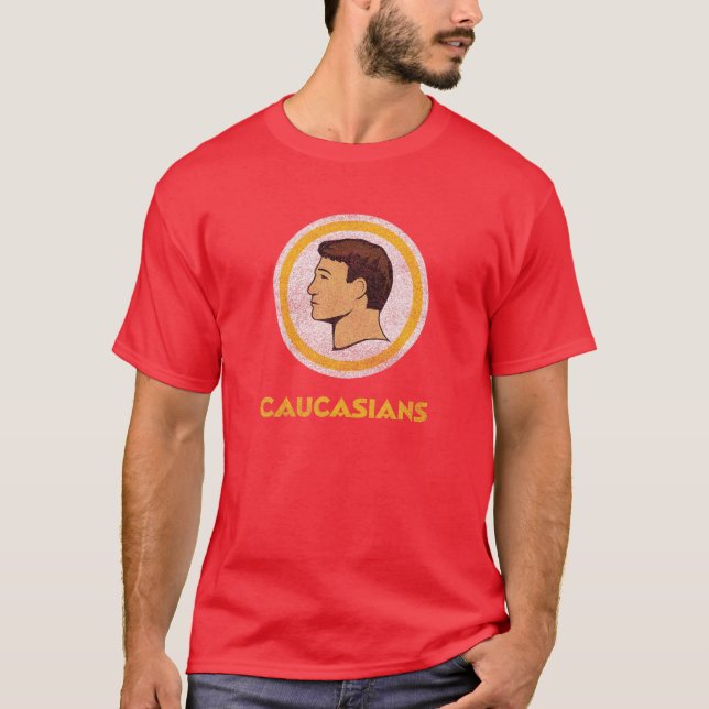Retro Washington Caucasians Funny Caucasians T-Shirt (Front)