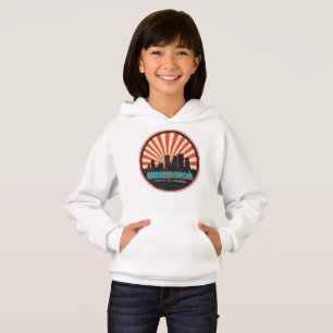 Retro Washington DC State Skyline Souvenir Vintage Hoodie