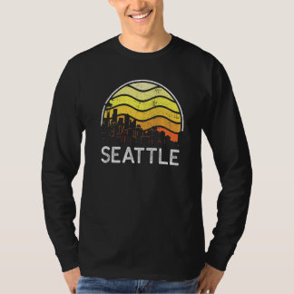 Retro Washington Seattle Visitors Skyline Vintage  T-Shirt