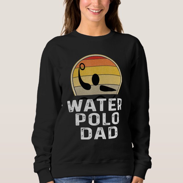 Retro Water Polo Dad Father Swimmer Swimming Sunse (Front)