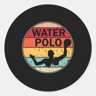 Retro Water Polo - Vintage H2 Polo Waterpolo Classic Round Sticker