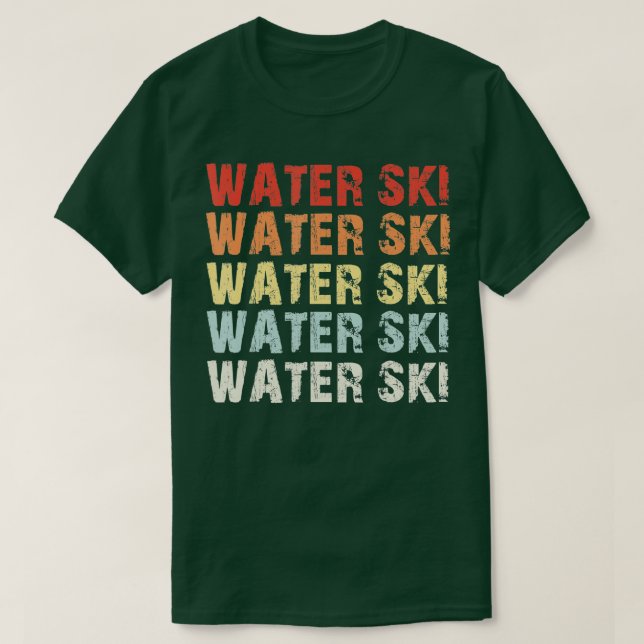 Retro Water Ski Lover Gift Waterski Love Gifts Ski T-Shirt (Design Front)