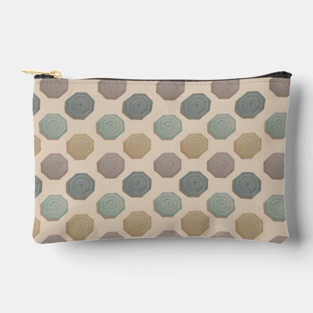 Retro Watercolor Beach Umbrella Clutch Bag (Front)