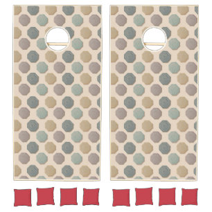 Retro Watercolor Beach Umbrella Cornhole Board Set