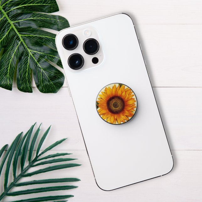 Retro Watercolor Sunflower PopSocket (Creator Uploaded)