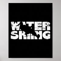 Retro Waterskiing Vintage Water Ski Skiing Sport W