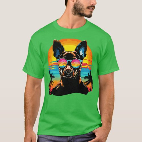 Retro Wave Basenji Dog Shirt