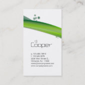 Retro Wave Business Card Lime Green White 2 (Back)