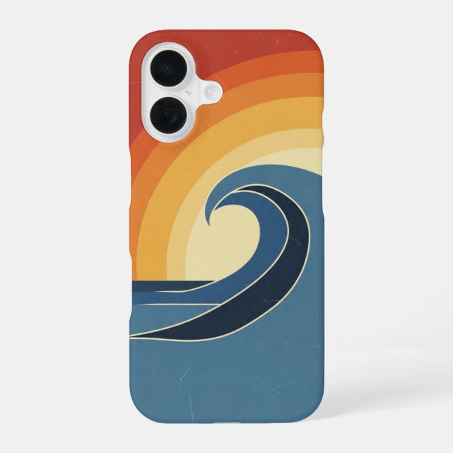 Retro Wave Crest iPhone Case (Back)