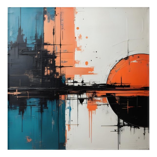 Retro Wave Design 02 Acrylic Wall Art  (Front)