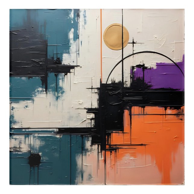 Retro Wave Design 03 - Acrylic Wall Art (Front)