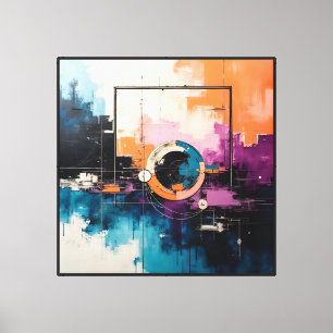 Retro Wave Design 04 - Canvas Print