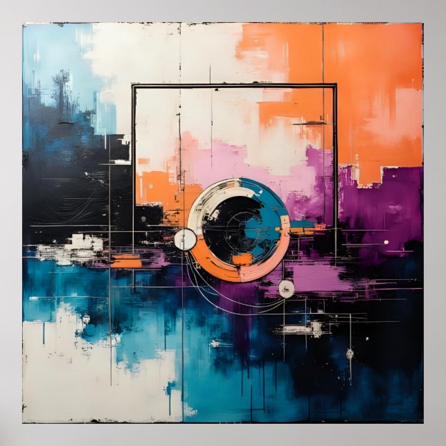 Retro Wave Design 04 - Poster  (Front)