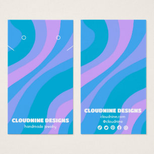 Retro Wave Earring Necklace Jewelry Display Card