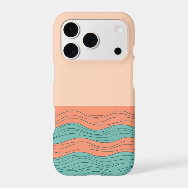 Retro Wave Horizon Peach iPhone Case (Back)