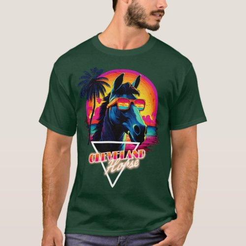 Retro Wave Horse Vibes T_Shirt