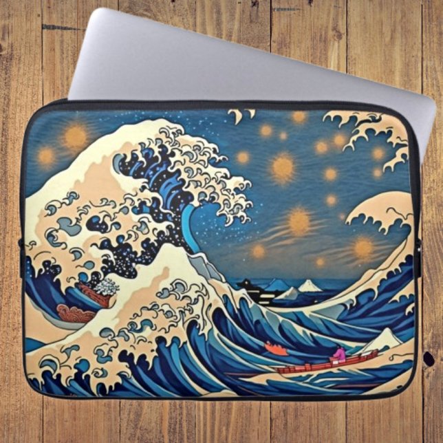 Retro Wave Laptop Sleeve - Bold & Vintage Vibes (Creator Uploaded)