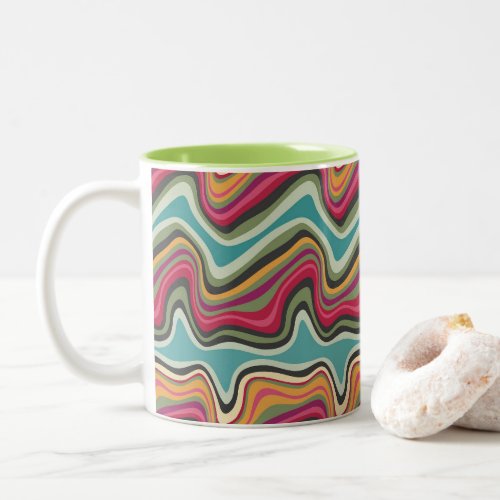 retro wave MANA Two-Tone Coffee Mug