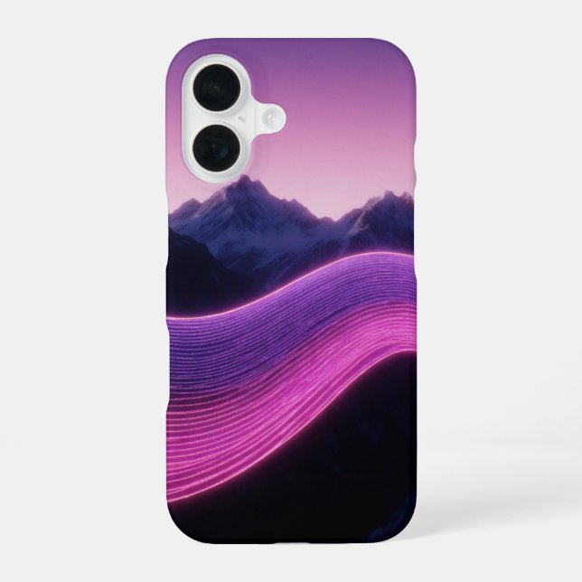Retro Wave Mountains Iphone Case (Back)
