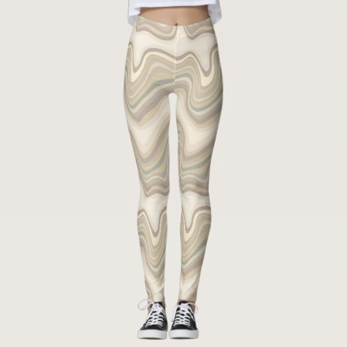 retro wave neutral leggings