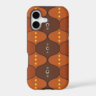 Retro Wave Orange iPhone 17 Case