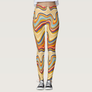 retro wave seaside leggings
