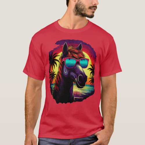 Retro Wave Shire Horse Shirt