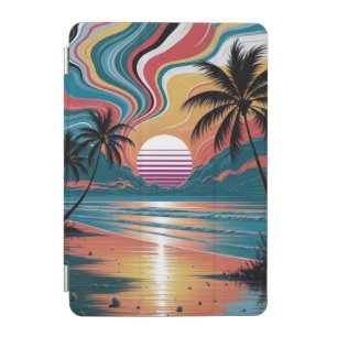 Retro Wave Sunset iPad Mini Cover