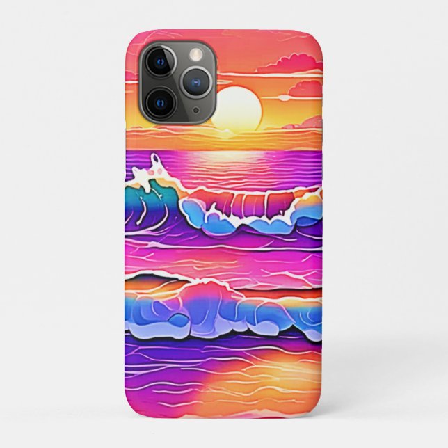 Retro Wave Sunset Serenity Case-Mate iPhone Case (Back)