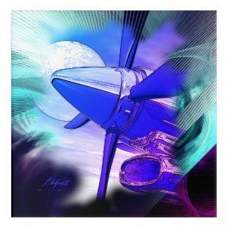 Retro Wave TurboProp Aircraft Acrylic Print