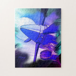 Retro Wave TurboProp Aircraft Puzzle