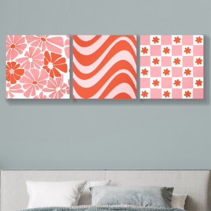 Retro Wave Wall Art Trio Acrylic Photo Tile