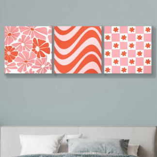 Retro Wave Wall Art Trio Acrylic Photo Tile