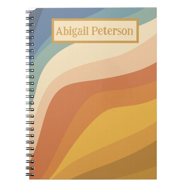 Retro wave, Writing Journal, Notebook (Front)