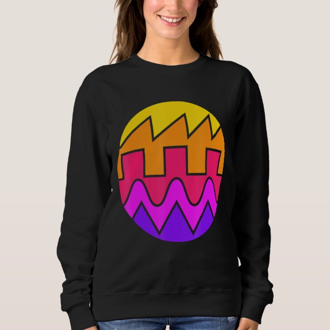 Retro Waveform Synthesizer Sound Wave Electronic M Sweatshirt (Front)
